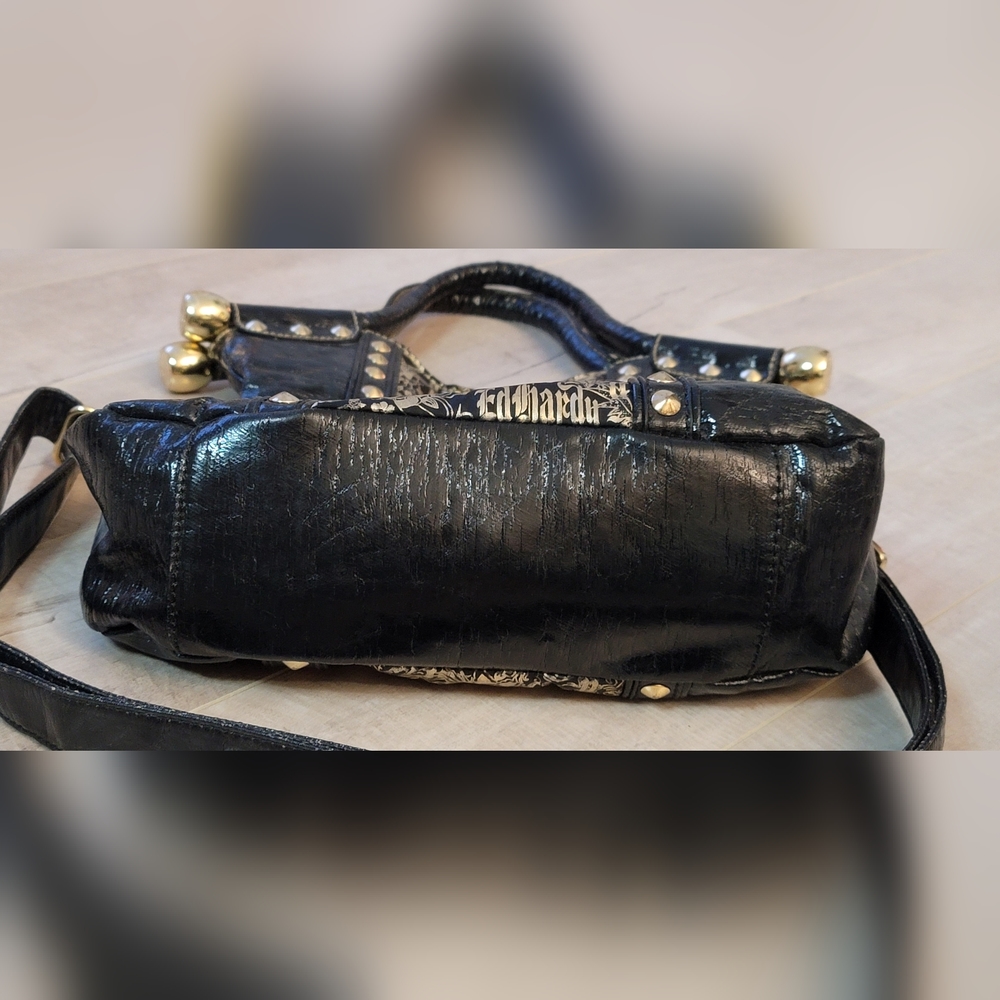 SALE Vintage Ed Hardy Mini Hobo Cross body  Purse 😍 Black with Gold Hardware! - Picture 8 of 15
